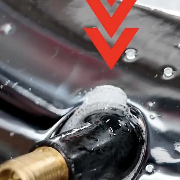 Bubbles revealing a leak
